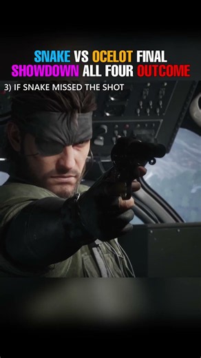 Snake Vs Ocelot Final Showdown All Outcome #metalgearsolid #gaming #shorts