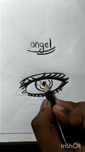 angel vs devil eye drawing #art #howtodraw #drawing #shorts
