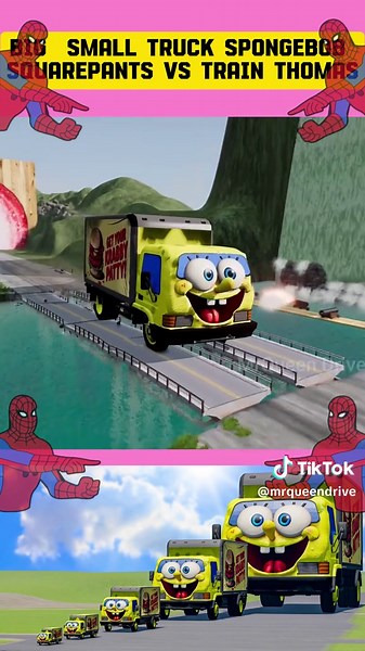 SpongeBob Squarepants Truck Showdown with Train