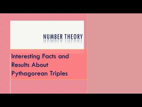 Interesting facts about Pythagorean Triples