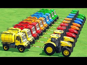 Towing With Colors | MINI Trucks vs Tractors Towing In Fs22 | Farming Simulator 22