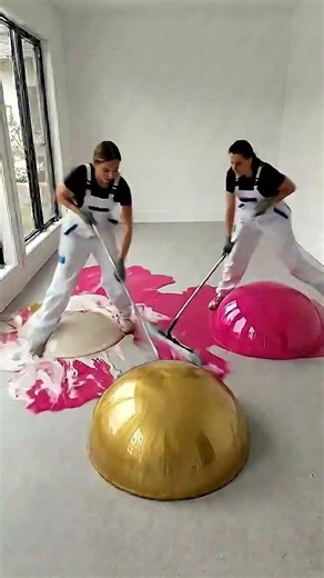 Watch This Satisfying Epoxy Floor Transform Into Pure Luxury! 😱 #Shorts #interiordesign #epoxyfloor