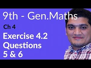 9th Class General Math, Ch 4, lec 1, Exercise 4.2 Question no 5 & 6-Matric part 1 Gen Math