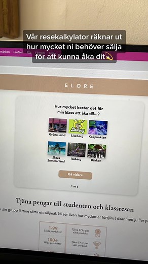 Du hittar resekalkylatorn på vår hemsida www.elore.se 🌟 #klassresa #liseberg #elore #eloreessentials