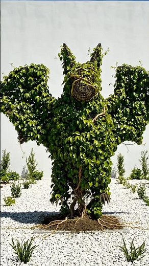 How to Make a Bat Topiary Garden Sculpture 🦇