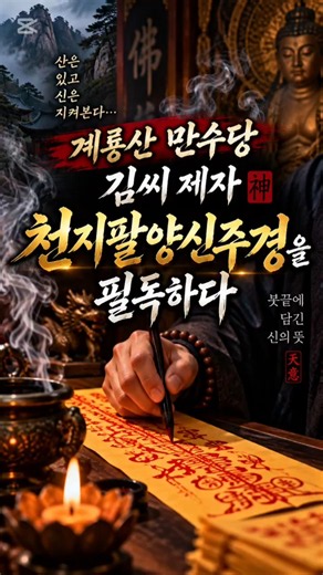 붓끝에 담긴 천지팔양신주경#천지팔양신주경 #부적 #부적쓰기 #계룡산 #만수당 #김씨제자 #신주경 #불교 #필사 #기도