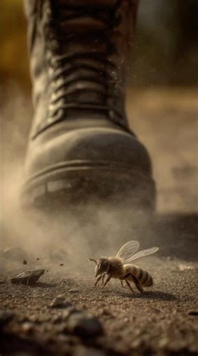 BEE INSPECTOR ALMOST CRUSHED ON SITE 😱🐝 #shorts #viralshorts