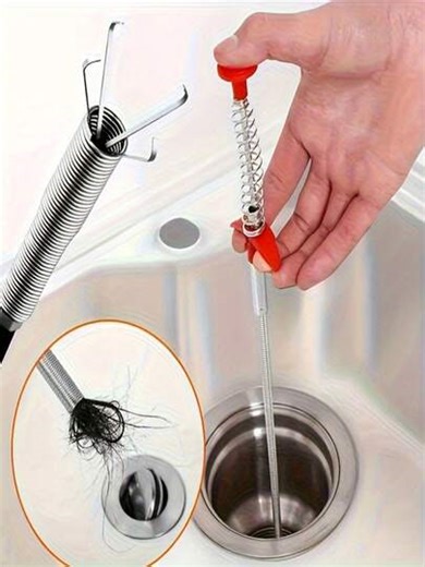 2/4PCS Sewer Pipe Dredge-Toilet Clogging-Household Toilet Dredging Claw Special Tool For Dredging Sewer, Equipped With 4 Claws, Pipe Dredger, Bendable Hand Clamp Sewer Retriever, Garbage Clip For Picking Up Garbage, Home Sink, Drain, Toilet, Sink For Restaurant And Hotel Dredging | SHEIN