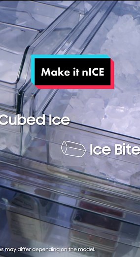 Frost and foremost, we love this feature in the Samsung Bespoke refrigerators! The dual ice maker creates cubes AND ice bites that cool down your drink faster. #refrigerator #samsung #SeeHerGreatness