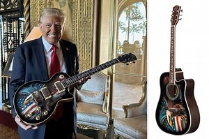 Trump unveils limited edition ‘American Eagle’ acoustic and electric guitars