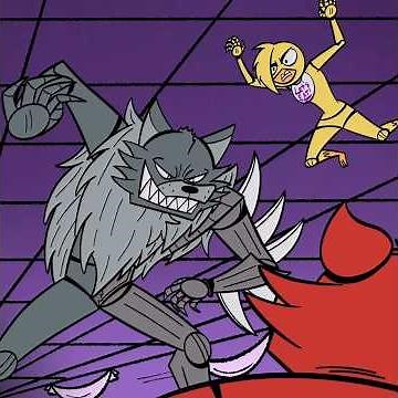 Twisted Wolf fights Foxy and Chica | FNAF Animation