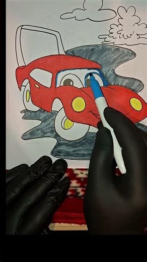 Cute Cartoon Car Coloring | Fun and Relaxing Drawing for Kids😍🥰