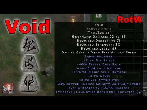 D2R RotW Runewords - Void (Thul Zod Ist)