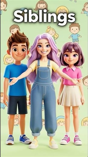 Family Words for Kids 👨‍👩‍👧‍👦 | Parents, Siblings & Niblings | Kids English #Shorts #kidilearn