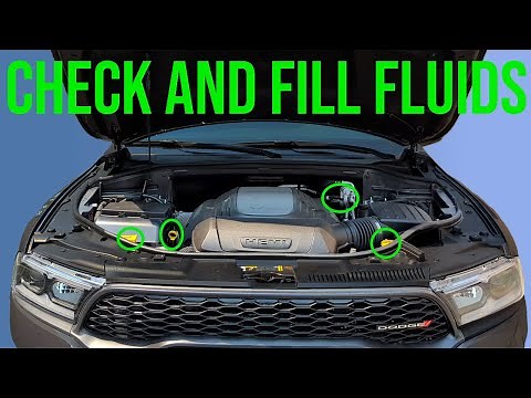 How to Check and Fill Fluids [COMPLETE GUIDE] - Dodge Durango (2011-2023)