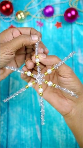 Pipe cleaner crafts - DIY Christmas Snowflakes with Pipe Cleaners | Simple & Beautiful❄🎄