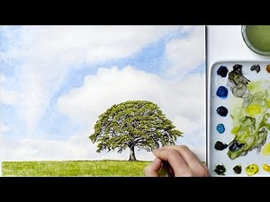 How to paint realistic trees and grass for landscapes in watercolour with Anna Mason
