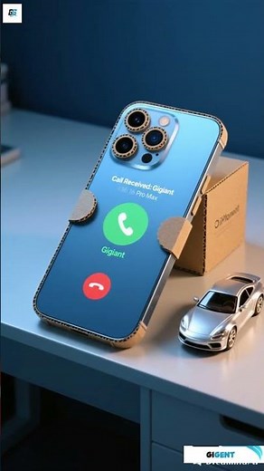 Ai Cardboard Iphone 16 Pro Incoming Call 🥳 7s #fakecall #smartphone #ringtone #ai