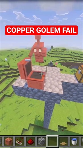 TNT Cannon Backfires on a Copper Golem