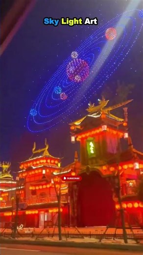 Amazing Sky Light Art 🌌✨ | Drone Light Show Like Solar System 😍🔥