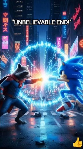 Sonic vs Rocket Raccoon: Epic Fight! ⚡️ #shorts #sonic #tranding