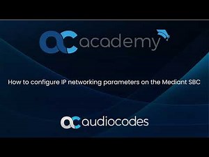 Mediant SBCs Basic IP Networking Configuration