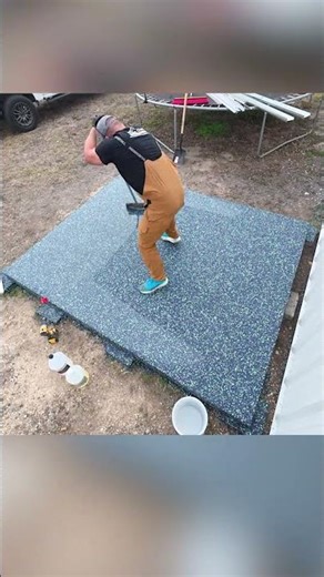 DIY Seahawks Colored Epoxy Floor