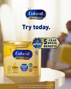 100K views · 548 reactions | Enfamil NeuroPro is known for its brain-building nutrition, like MFGM!* Use in year 1 for extended brain-building benefits.  | Enfamil | Facebook