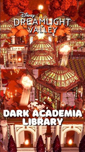 DARK ACADEMIA LIBRARY Build in Disney Dreamlight Valley📖