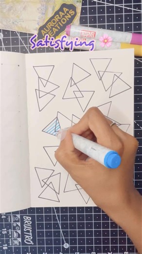 Oddly Satisfying Pattern Design 😍🎨 #diy #fypシ #shorts #scrapbooking #artandcraft #paperart