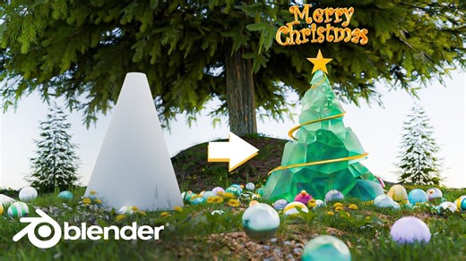 【blender教程】圣诞快乐教程 - Blender 4.0