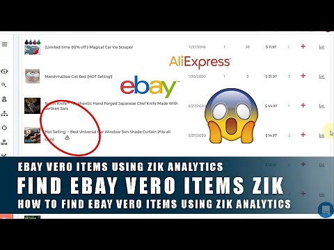 How to Find Ebay VERO Items Using Zik Analytics