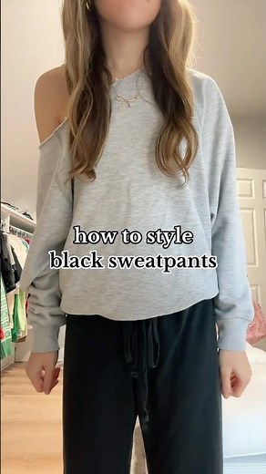 how to style black sweatpants! #fashiontrends #outfitideas