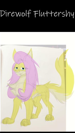[MLP Speed Draw] Direwolf Fluttsershy 🐺#mylittlepony #mlp #speeddraw #speedart