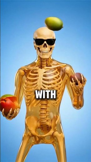 Most vs Least Healthy Fruits🍌 #fruits #skeleton #healthyfood #shorts