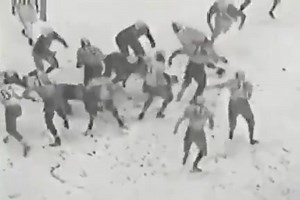 🏈On December 19, 1948 the 16th NFL Championship Game was played at Shibe Park in Philadelphia. The game was a rematch of the previous year's title game between the defending champion Chicago Cardinals (11–1), champions of the Western Division and the Philadelphia Eagles (9–2–1), champions of the Eastern Division. It was the first NFL championship game to be televised and due to heavy snowfall, the grounds crew needed the help of players from both teams to remove the tarp from the field. The ope