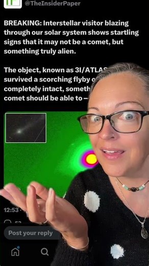 Now the comet may not be a comet but something truly Alien?