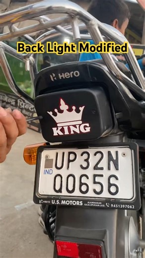 🚀Splendor Bike Back Light Sticker..#short #splendormodified #backlight #ytshorts #akhilbikemodify