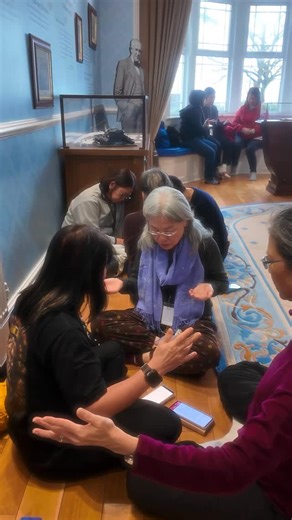 The Intercessory & Prayer Journey team spent much time in prayer while they were here. Intercessory prayer is part of our spiritual inheritance. We lean into the legacy of Rees Howells — standing in the gap, carrying the burdens of others, and believing in the power of prayer that changes nations. 🌎🔥 | The Bible College of Wales