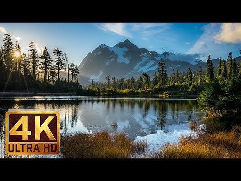 Mt. Baker - Artist Point, 4K Relaxation Video Nature Sounds Bird Songs - 1.5 hours