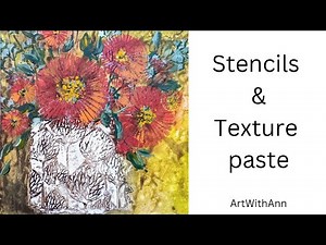 Texture paste and Stencils for beginners | mix media in art | Acrylic painting techniques