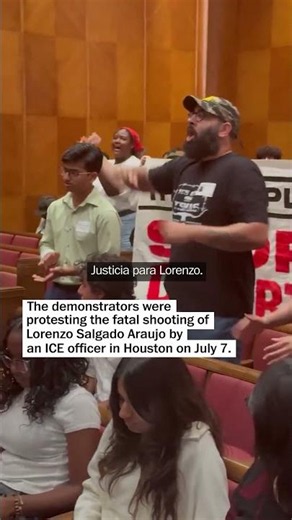Demonstrators interrupt Houston City Council meeting in protest of fatal ICE shooting