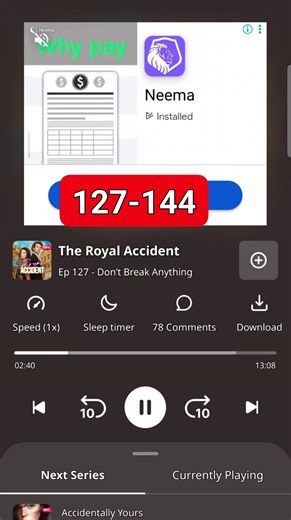 The Royal Accident Full ep 127 to 144 link in the comment section #reelsvideoシ #audio #love #reels #series #story #audiobook | Edgar Tereng