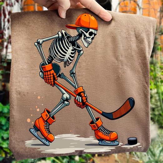 Skeleton Hockey Player PNG - Funny Halloween Hockey Sublimation Design - Cool Skater Skeleton Digital Download for Shirts and Mugs - Etsy