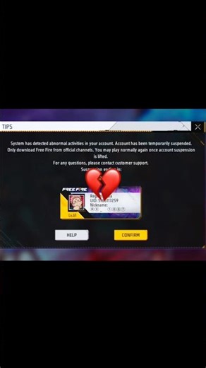 my ff account is banded 🚫 #ffmax #idbanned