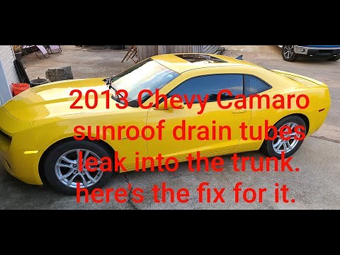 2013 Chevy Camaro sunroof drain tubes leak in trunk.