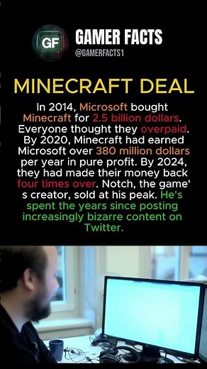 Microsoft's 2.5 billion Minecraft purchase turned out to be a steal #shorts