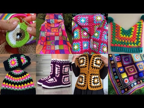 Most Beautiful & Attractive Granny Square & Afghan Square Free Crochet Items patterns