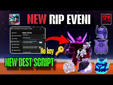 [👹👑] Blox Fruits Blue X Hub Script Auto Farm Rip Event & Bosses [🔮]