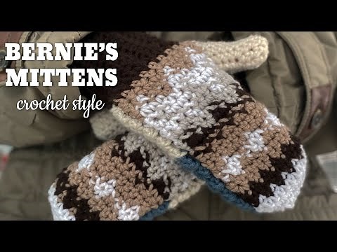 How to Make Bernie's Mittens CROCHET style | FUN, FUNKY, EASY Mittens